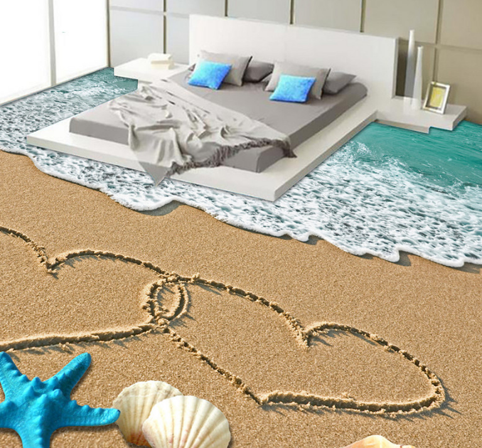3D Romantic Sea 063 Floor Mural Wallpaper AJ Wallpaper 2