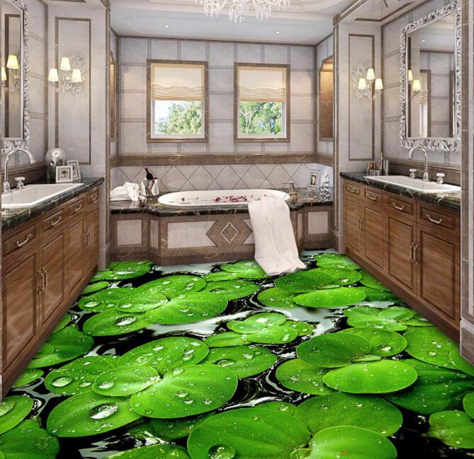 3D Floating Plants Floor Mural Wallpaper AJ Wallpaper 2