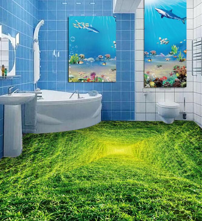 3D Grass World Floor Mural Wallpaper AJ Wallpaper 2