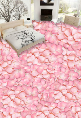 3D Red Petals 382 Floor Mural Wallpaper AJ Wallpaper 2
