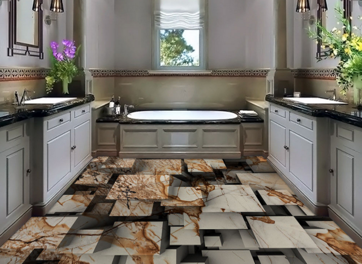 3D Floating Layer Stacking 303 Floor Mural Wallpaper Murals Rug & Mat Print Epoxy waterproof bath floor