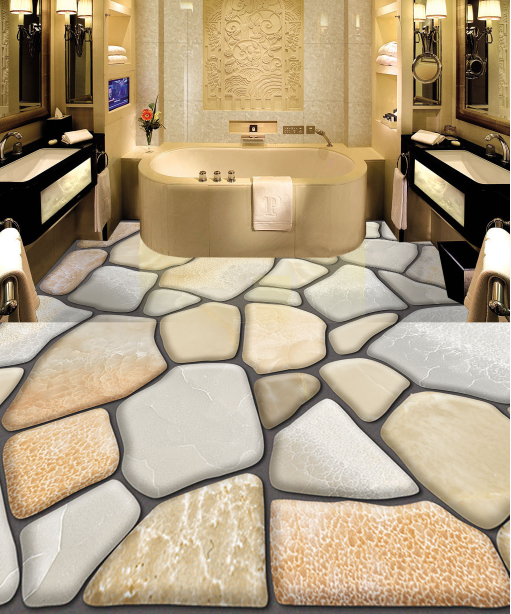 3D Big Stone 140 Floor Mural Wallpaper AJ Wallpaper 2