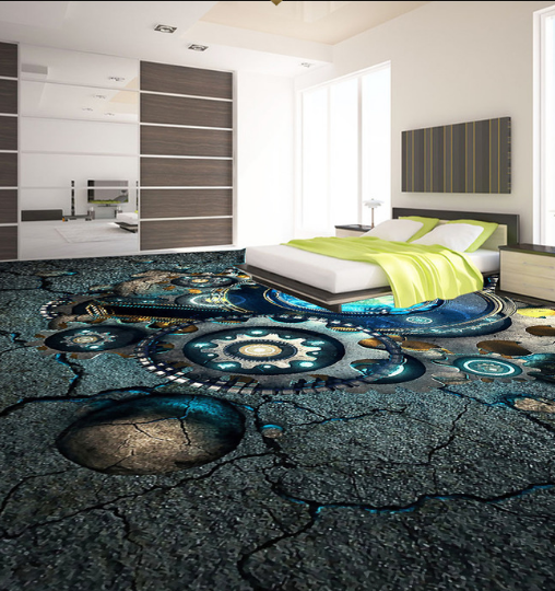 3D Iron Runner 073 Floor Mural Wallpaper AJ Wallpaper 2