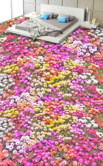 3D Hundred Flowers Bloom 275 Floor Mural Wallpaper AJ Wallpaper 2