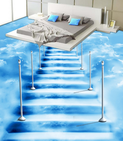3D Ice Staircase 120 Floor Mural Wallpaper AJ Wallpaper 2