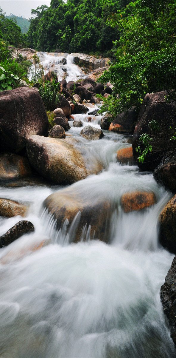 3D stones under the river door mural Wallpaper AJ Wallpaper