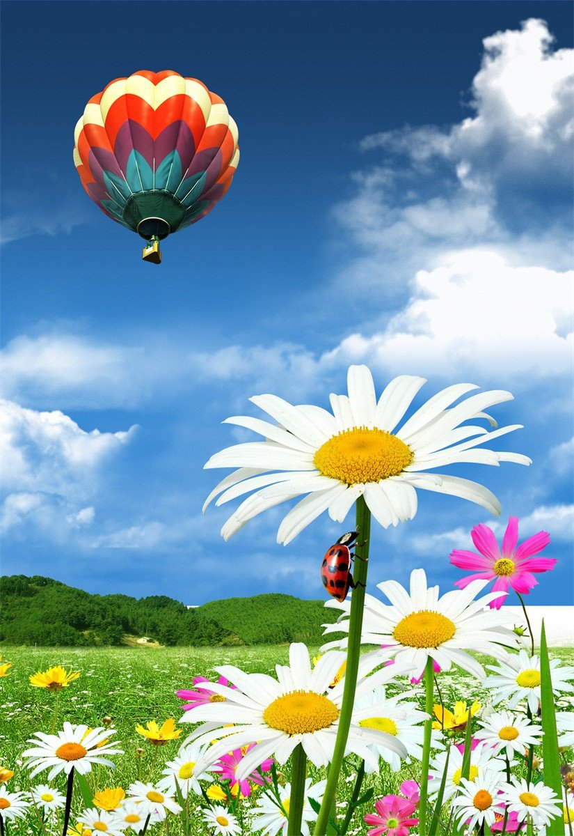 3D Flowers And Balloon 308 Stair Risers Wallpaper AJ Wallpaper