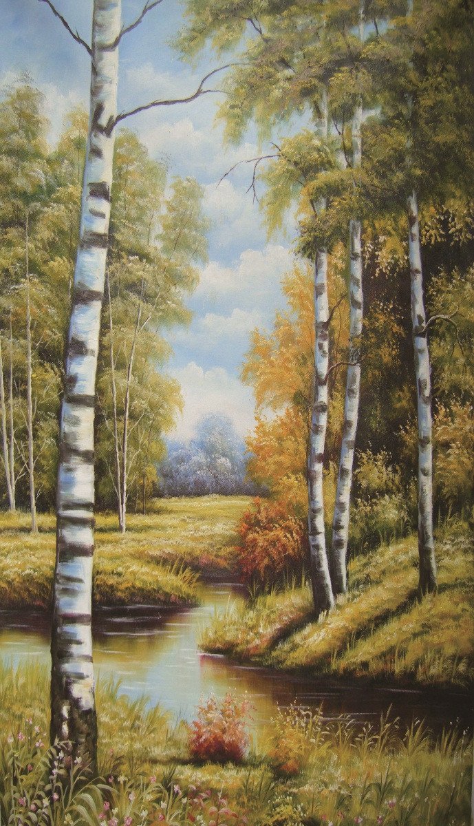 3D Riverside Trees 202 Stair Risers Wallpaper AJ Wallpaper