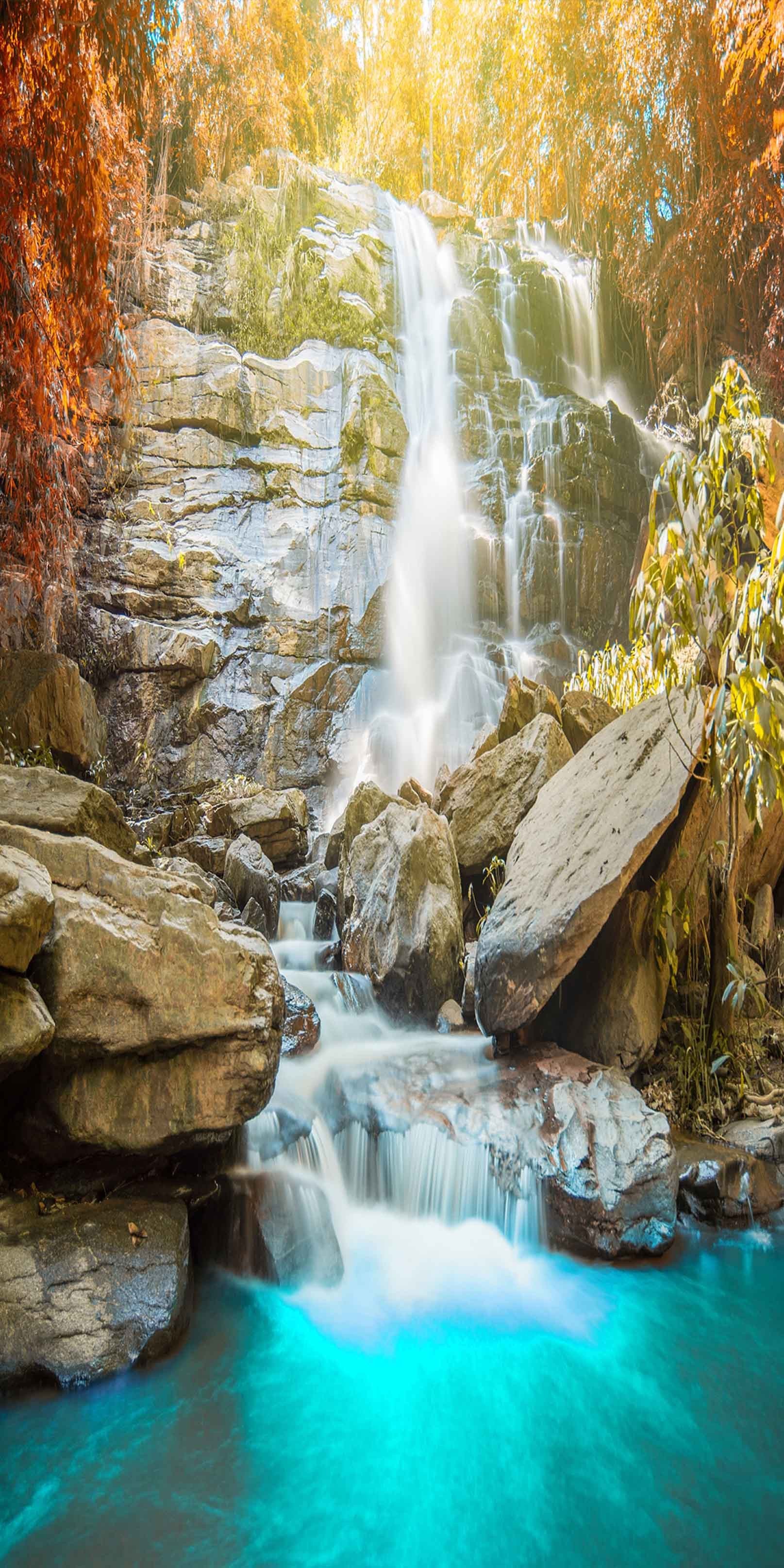 3D Waterfall Rocks 812 Stair Risers Wallpaper AJ Wallpaper