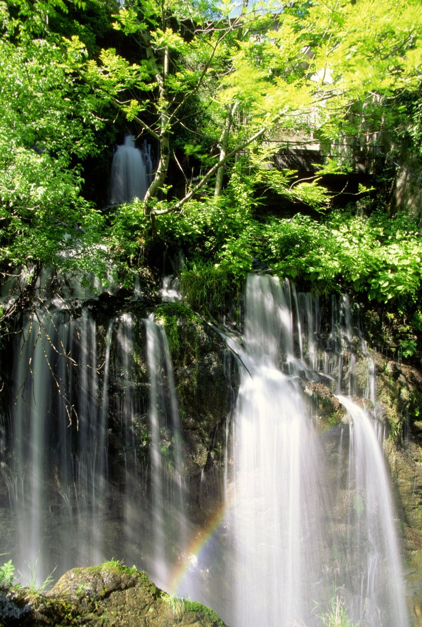 3D Hidden Waterfall Rainbow 998 Stair Risers Wallpaper AJ Wallpaper