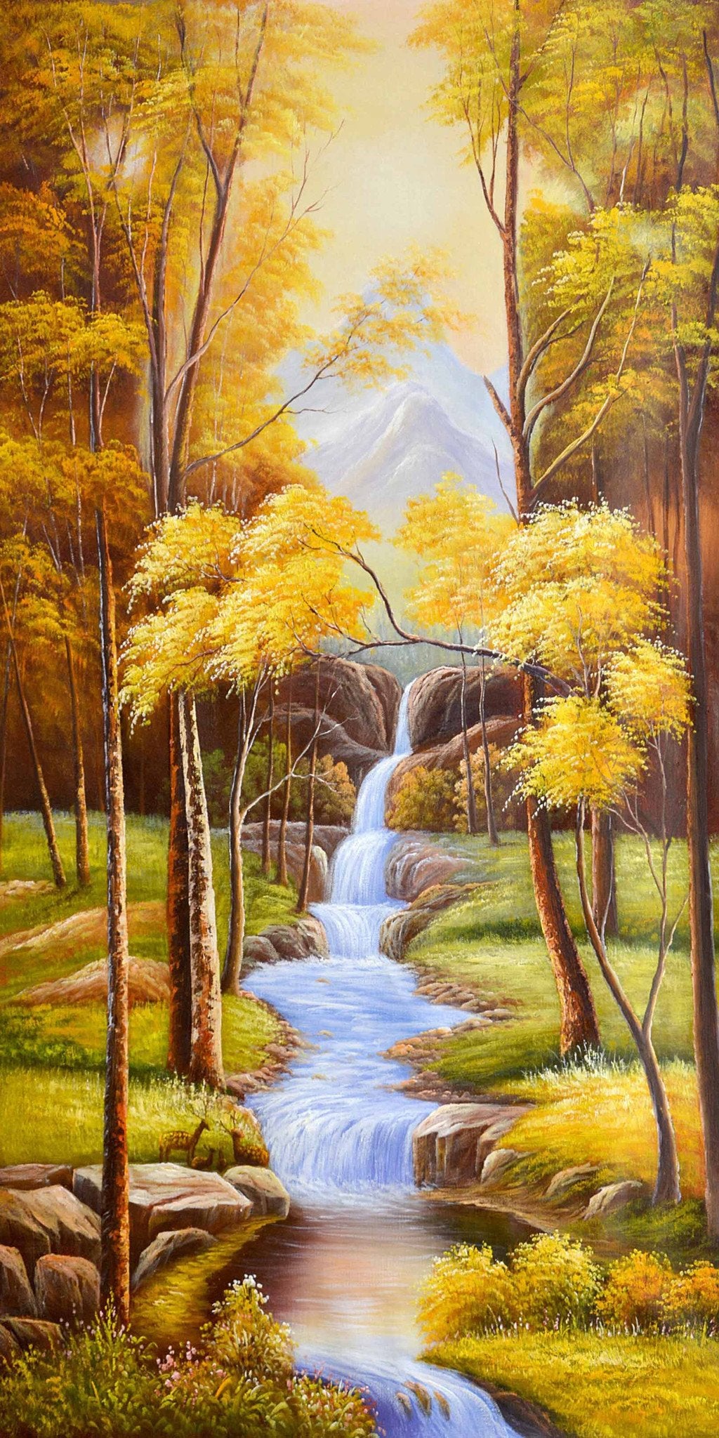 3D Creek Trees 946 Stair Risers Wallpaper AJ Wallpaper