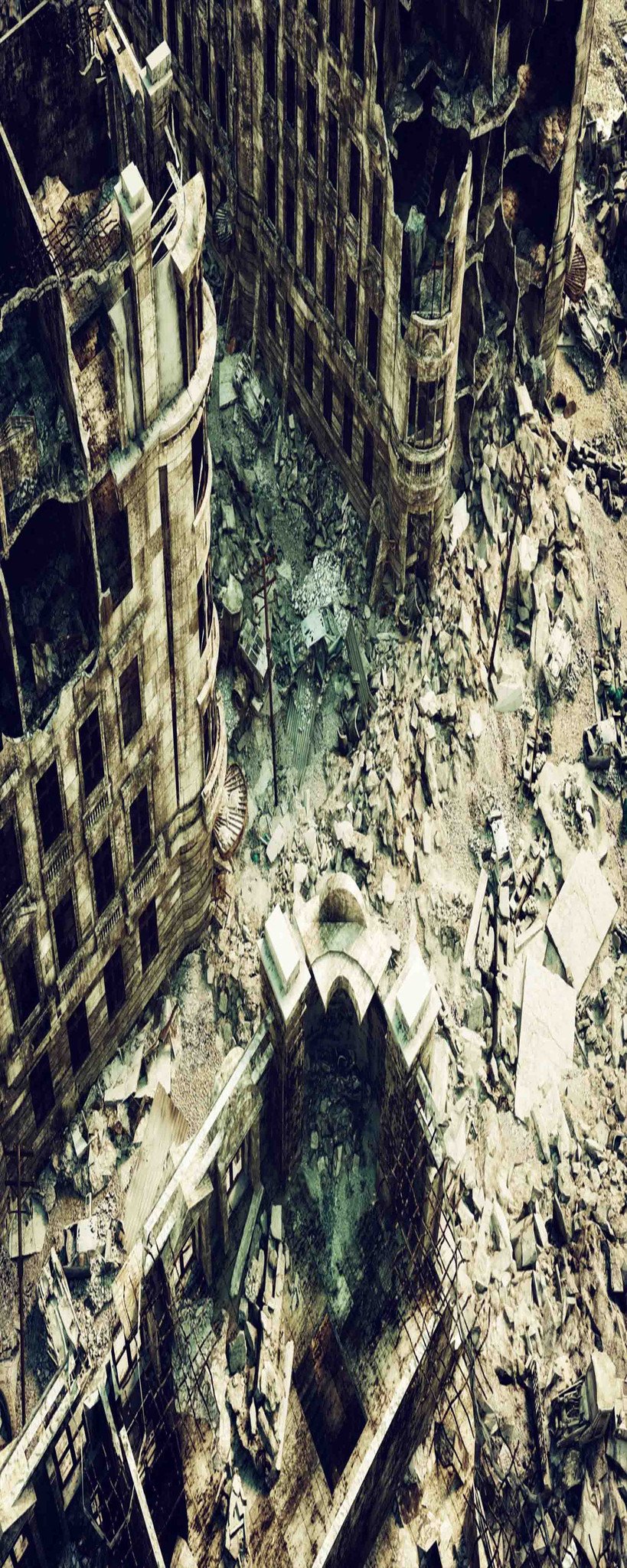 3D City Ruins 923 Stair Risers Wallpaper AJ Wallpaper 