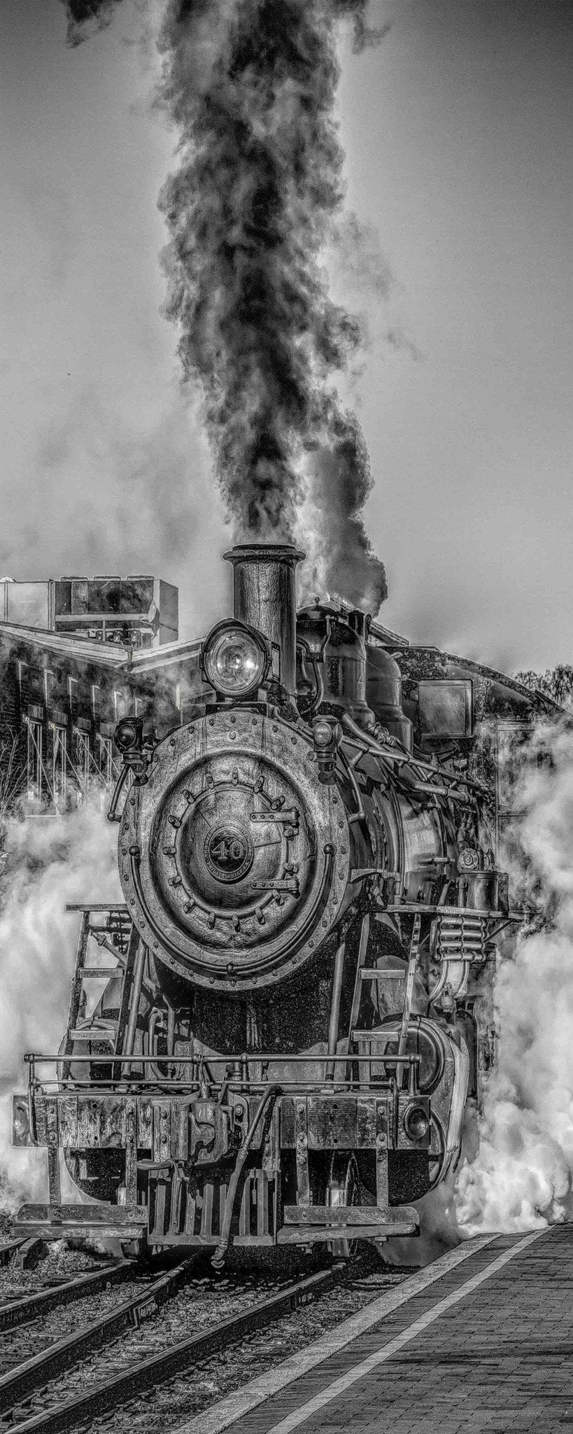 3D Vintage Train 903 Stair Risers Wallpaper AJ Wallpaper