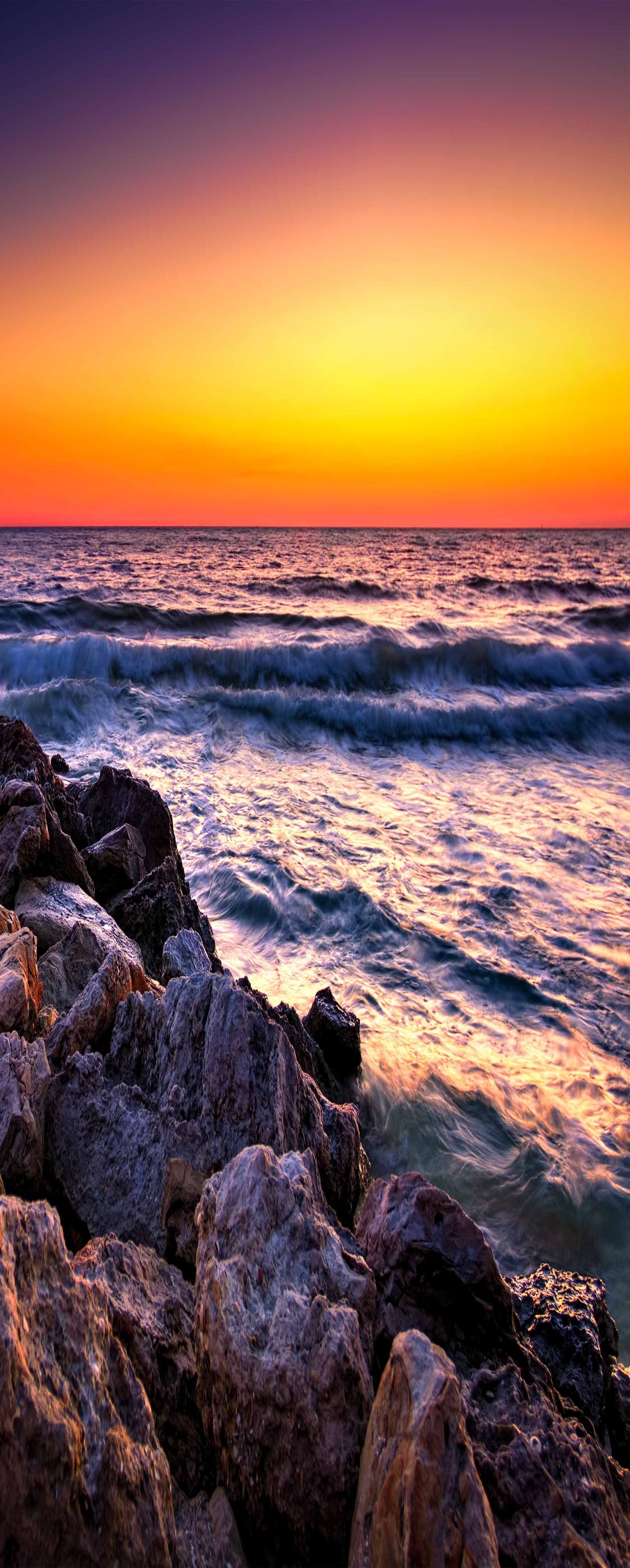 3D Pretty Sea Sunset Glow 713 Stair Risers Wallpaper AJ Wallpaper