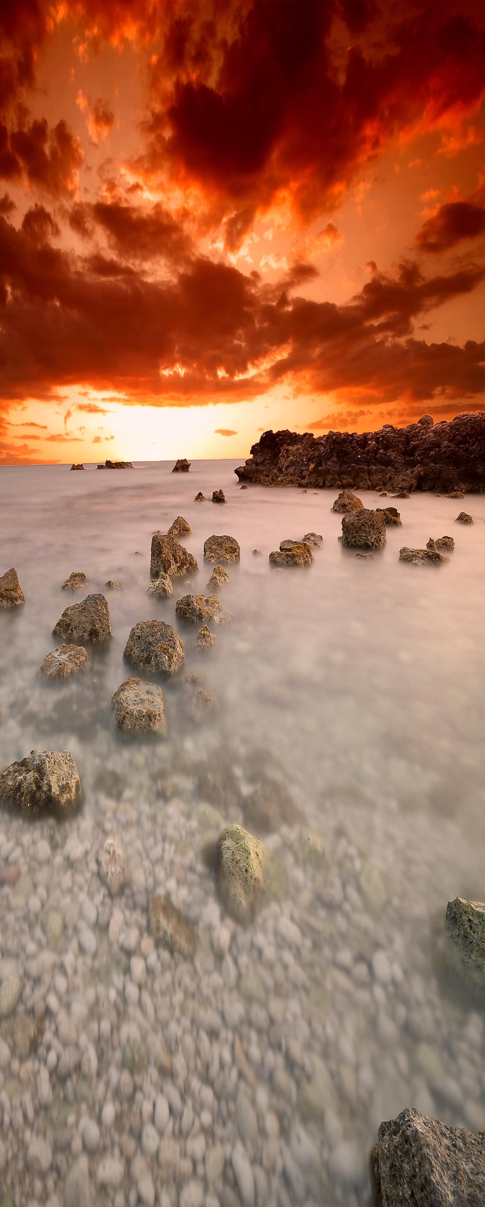 3D Misty Sea Sunset 705 Stair Risers Wallpaper AJ Wallpaper