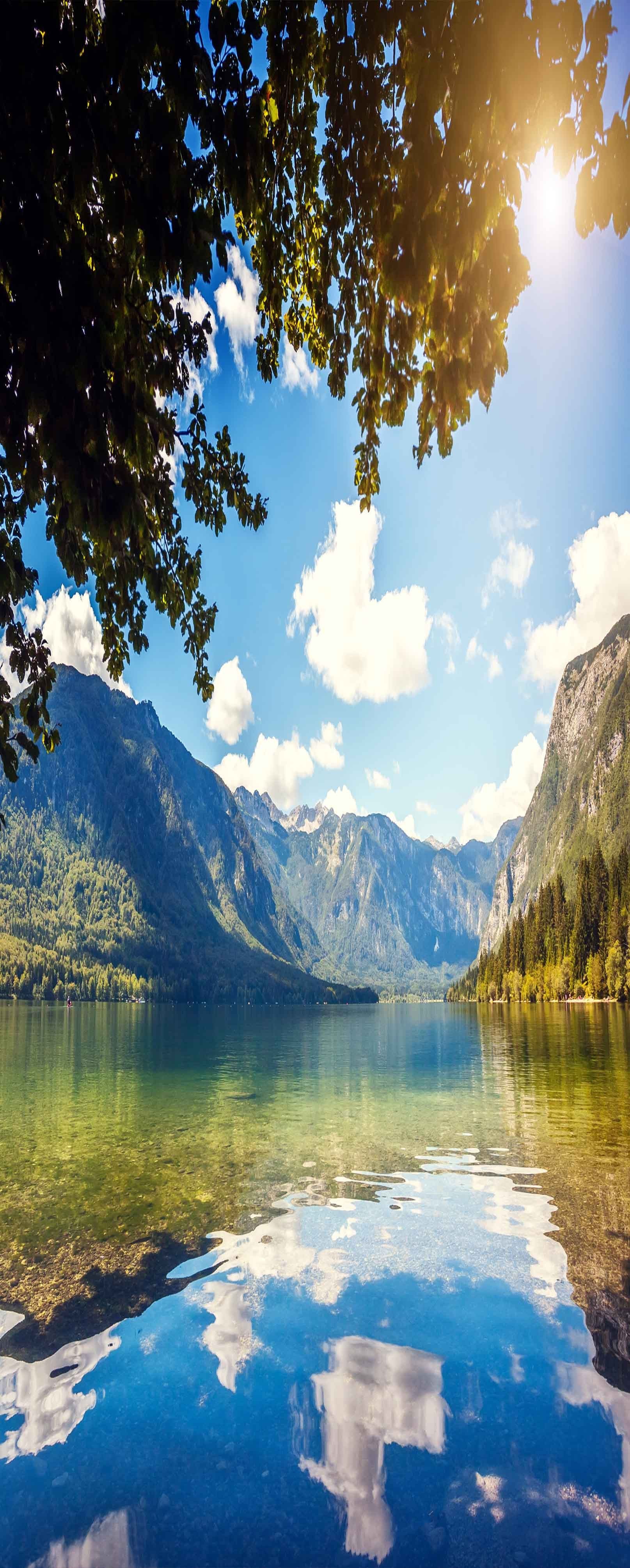 3D Lake Blue Sky 892 Stair Risers Wallpaper AJ Wallpaper