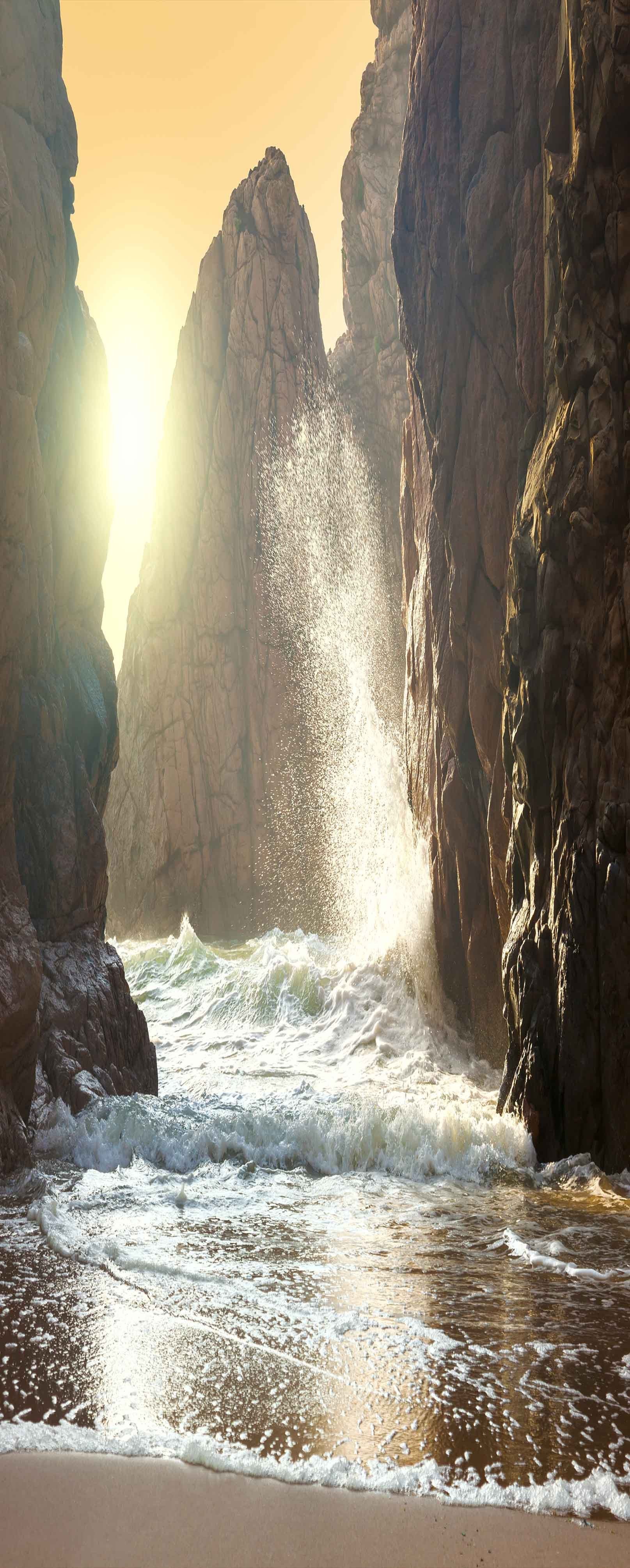 3D Sea Towering Mountains 885 Stair Risers Wallpaper AJ Wallpaper