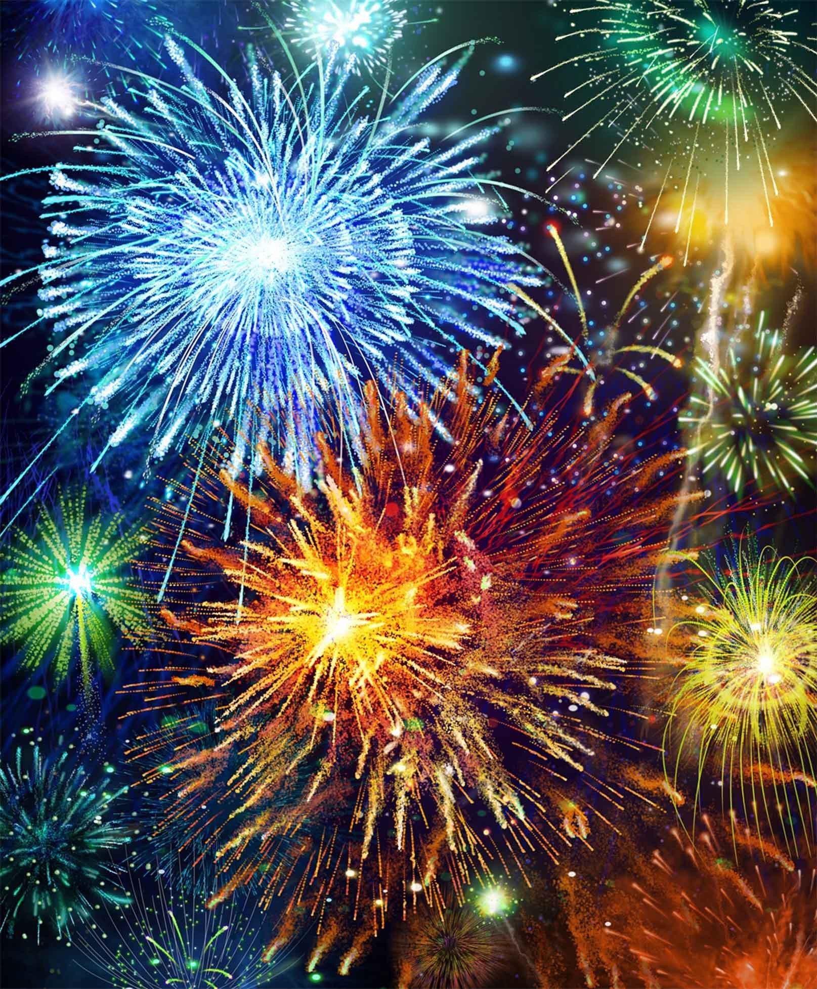 3D Beautiful Fireworks 882 Stair Risers Wallpaper AJ Wallpaper