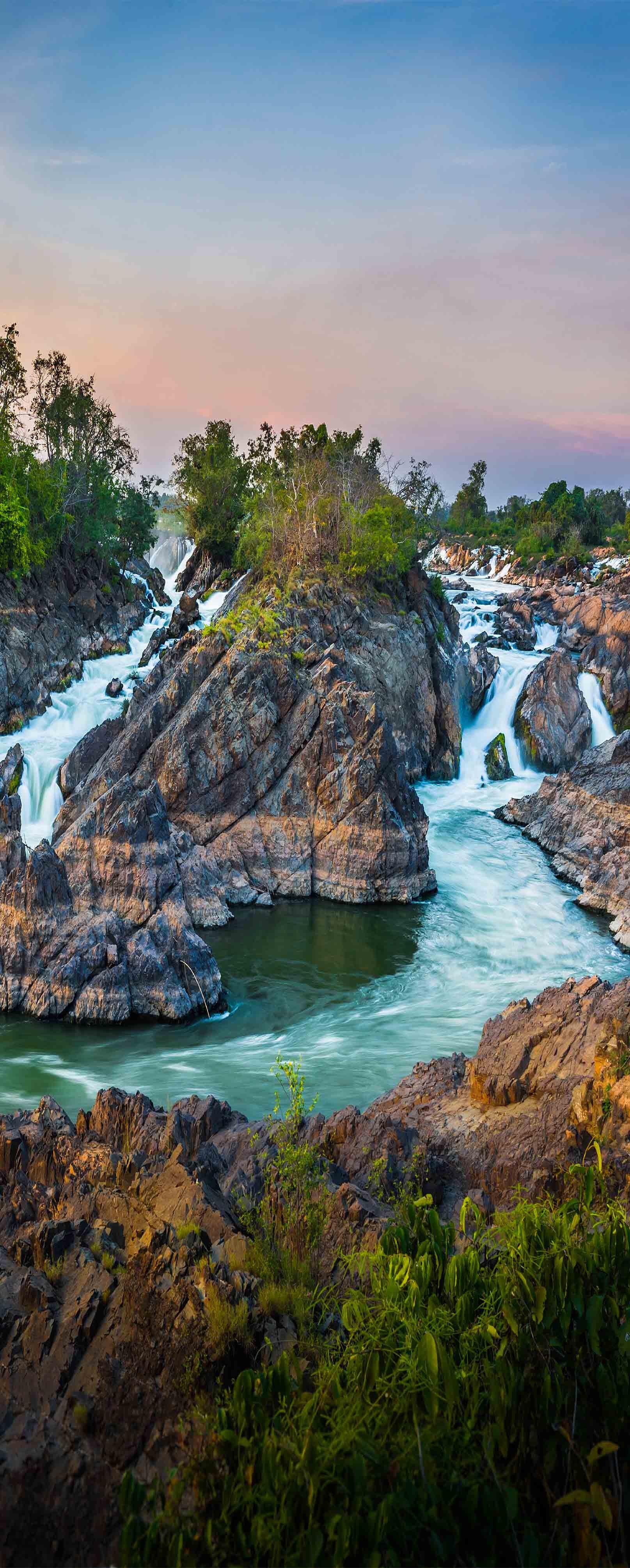 3D River Confluence 864 Stair Risers Wallpaper AJ Wallpaper