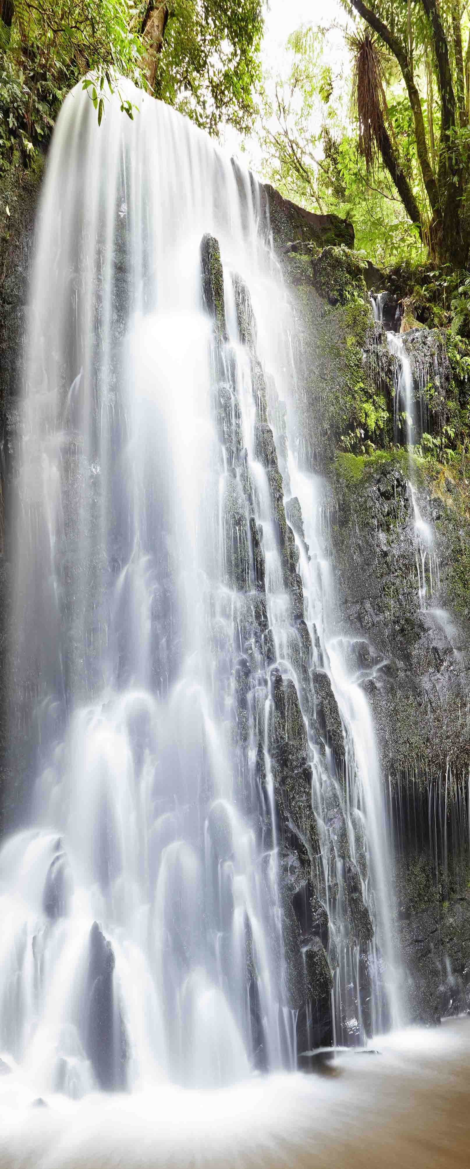 3D Pretty Secluded Waterfall 840 Stair Risers Wallpaper AJ Wallpaper