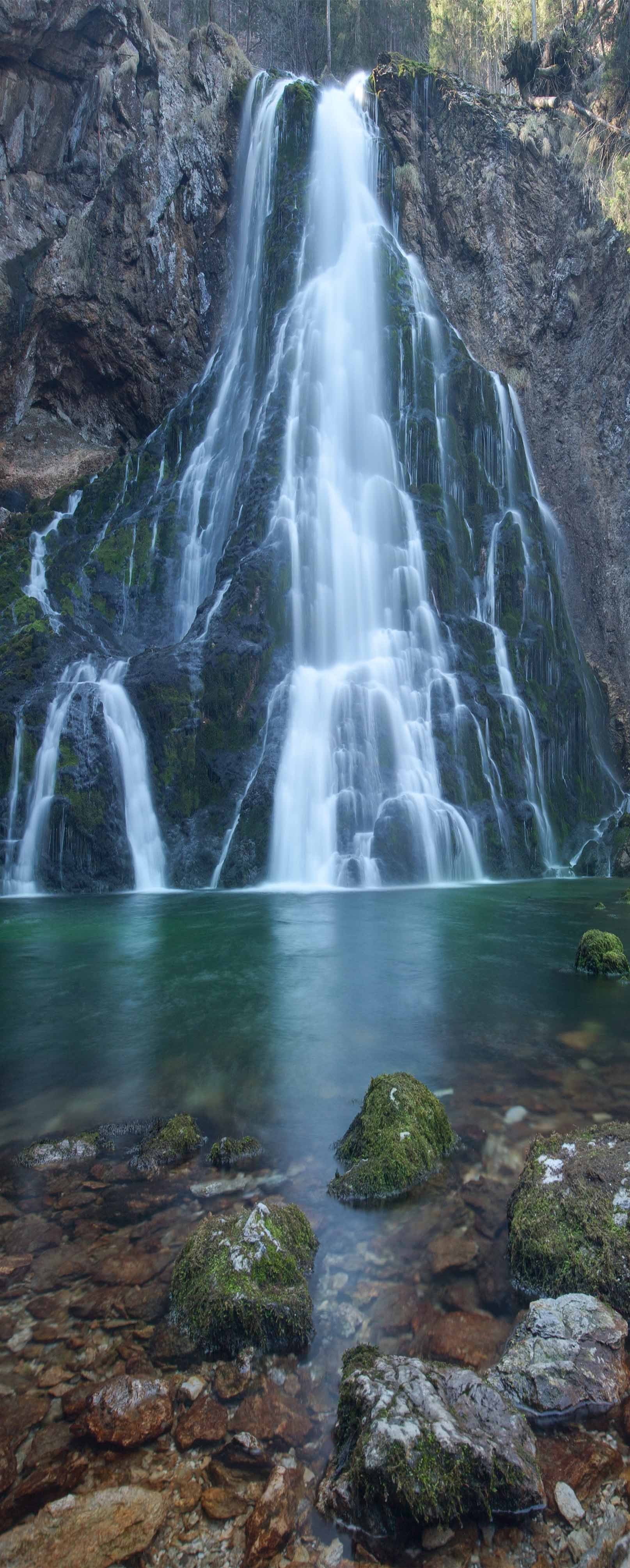 3D Secluded Waterfall 836 Stair Risers Wallpaper AJ Wallpaper