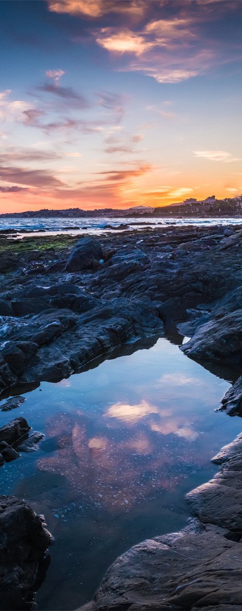 3D seaside sunset scenery door mural Wallpaper AJ Wallpaper