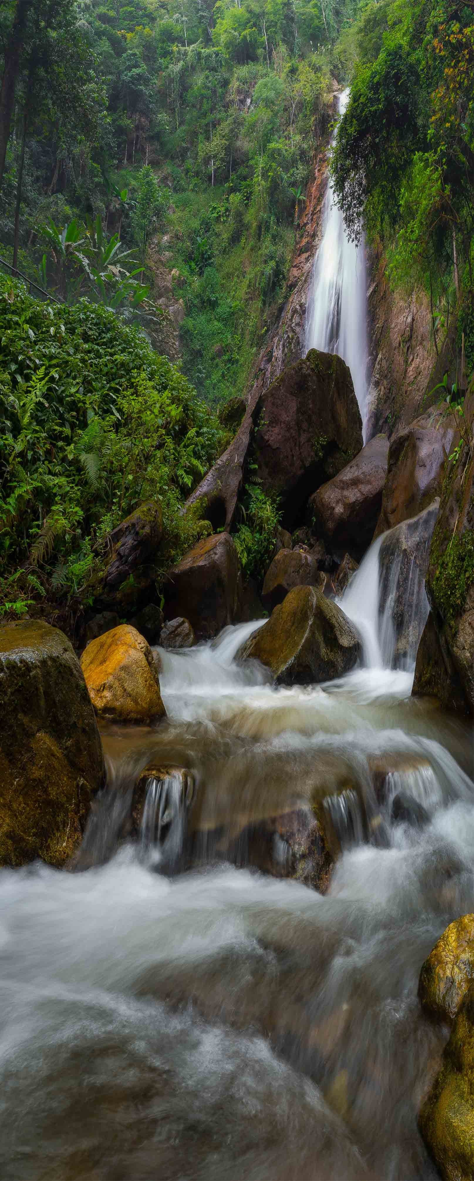 3D Landslide Waterfall 401 Stair Risers Wallpaper AJ Wallpaper