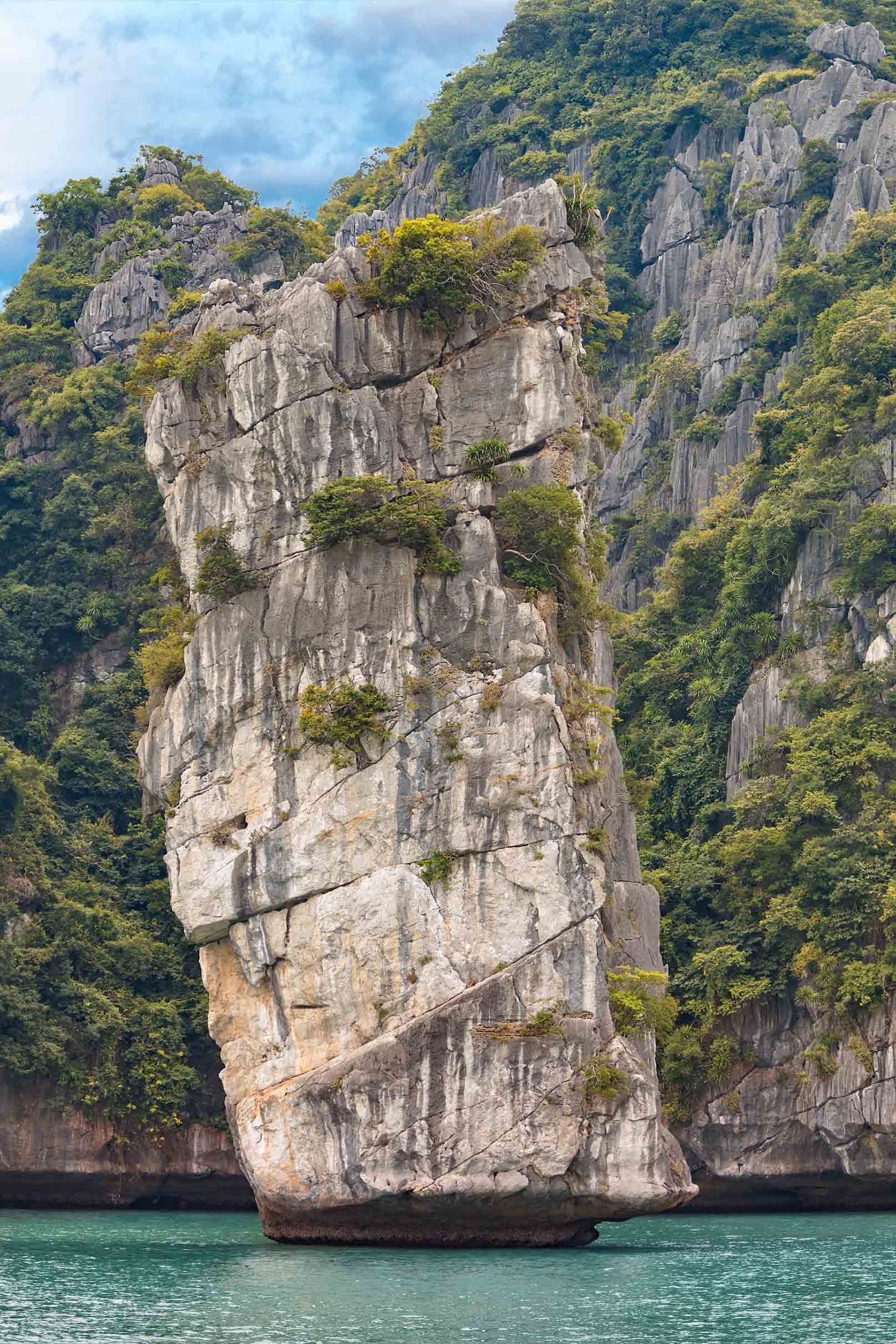 3D Sea Rock Mountain 794 Stair Risers Wallpaper AJ Wallpaper