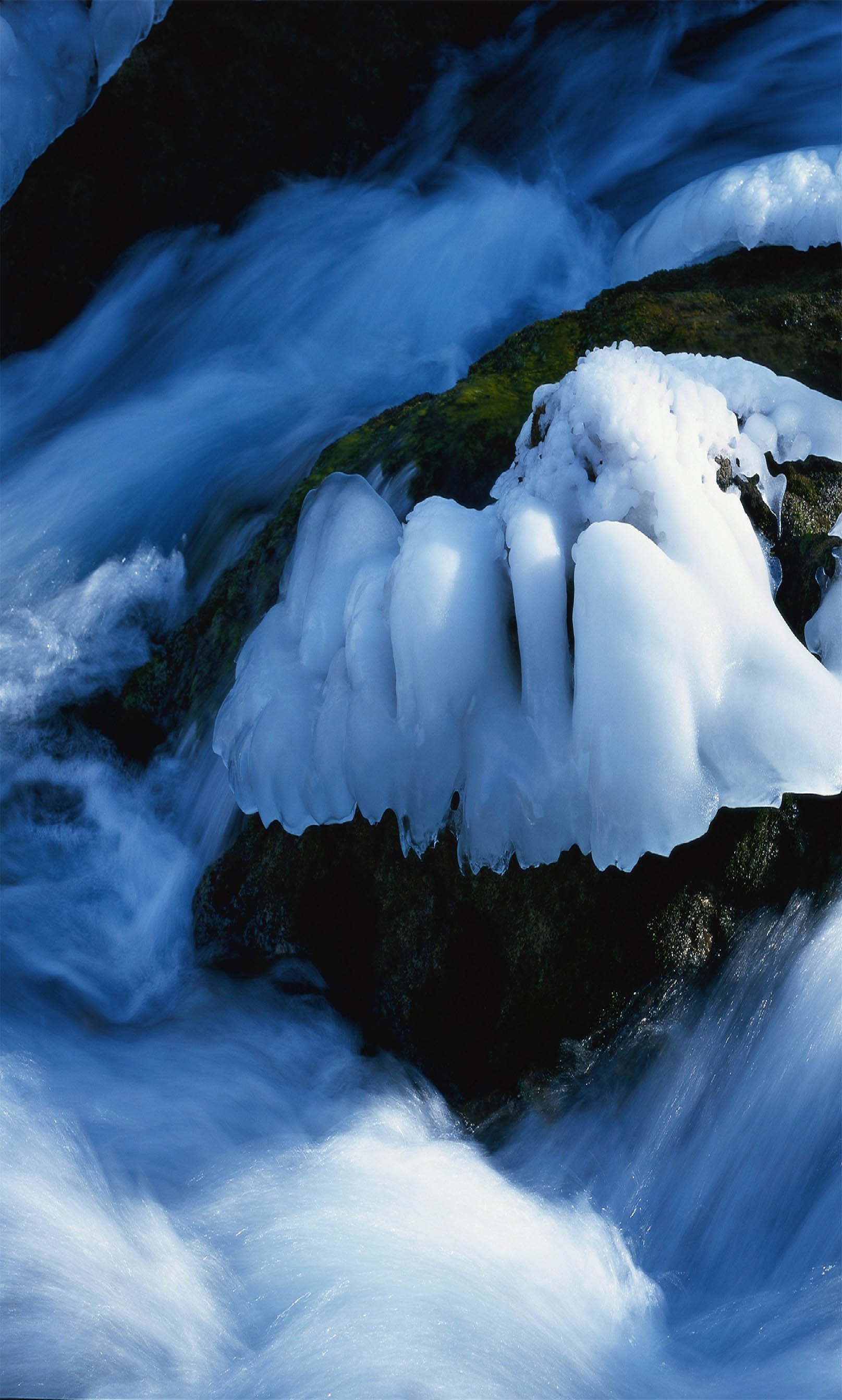 3D River Stone Ice 763 Stair Risers Wallpaper AJ Wallpaper