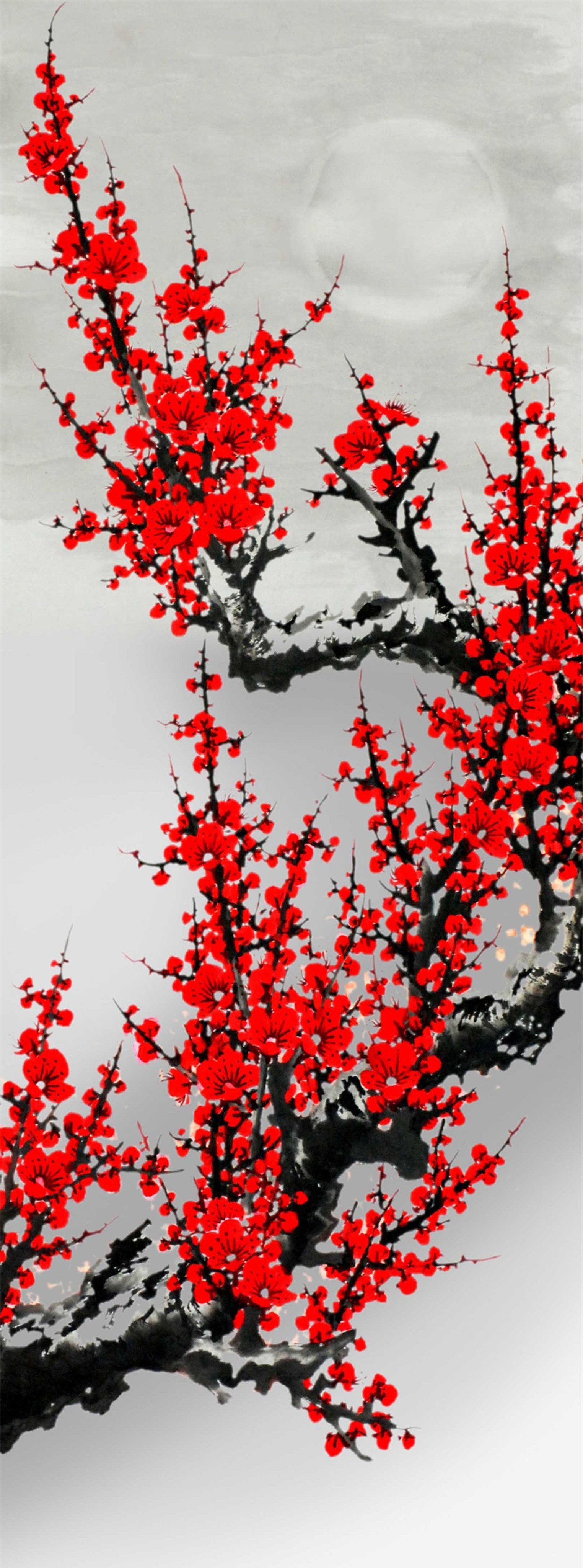 3D Plum Flowers 761 Stair Risers Wallpaper AJ Wallpaper