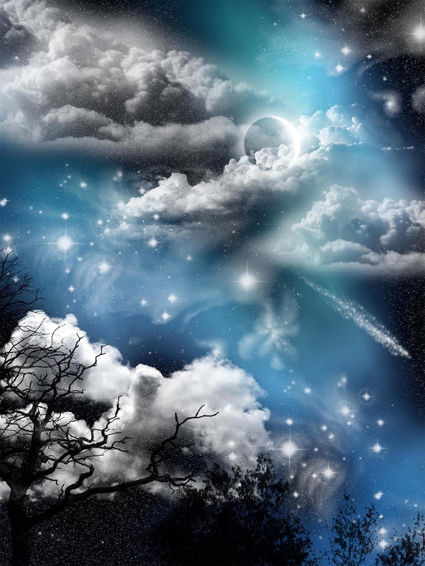 3D Pretty Stars Sky 1102 Stair Risers Wallpaper AJ Wallpaper