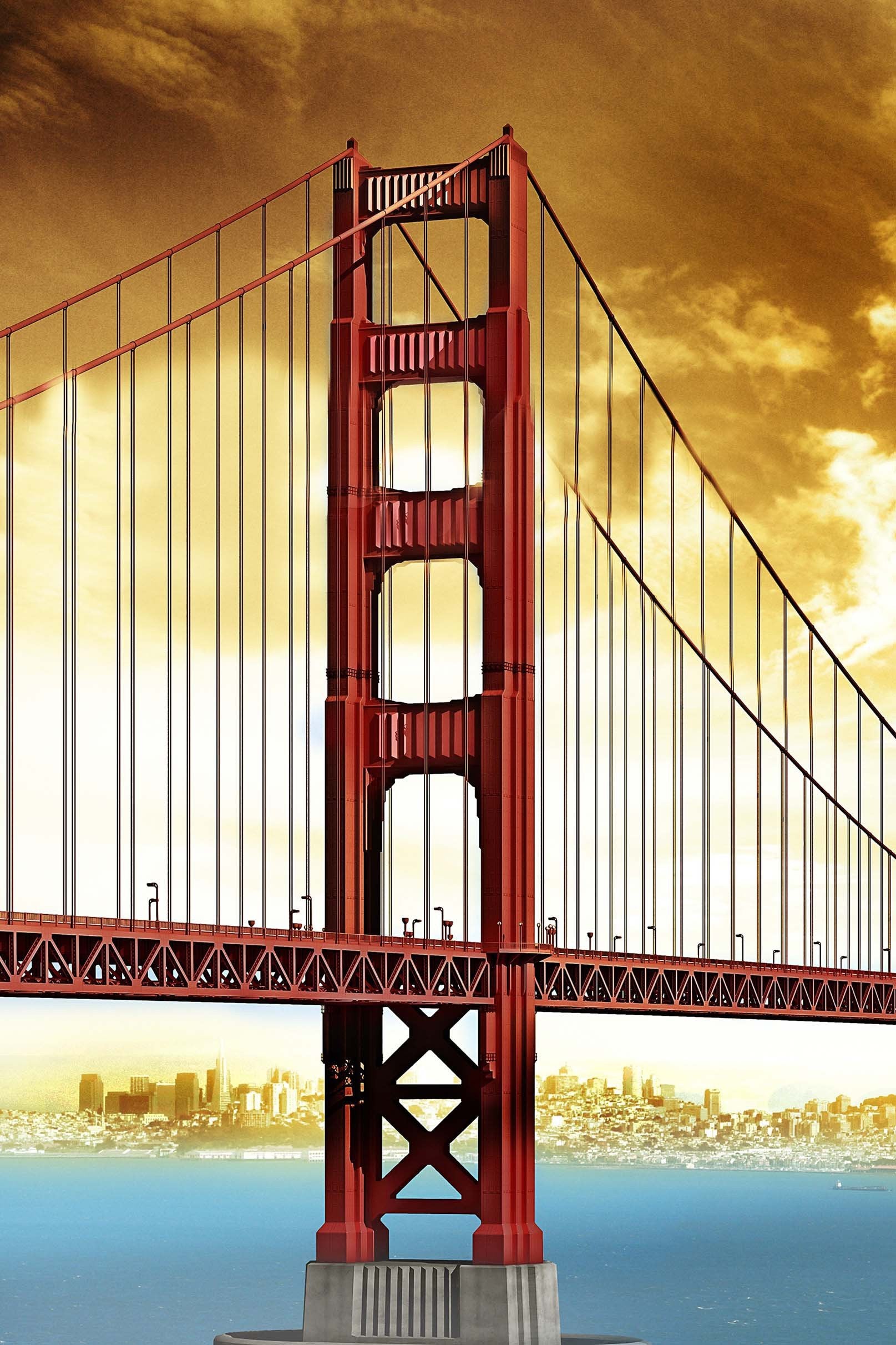 3D San Francisco Golden Gate Bridge 1042 Stair Risers Wallpaper AJ Wallpaper