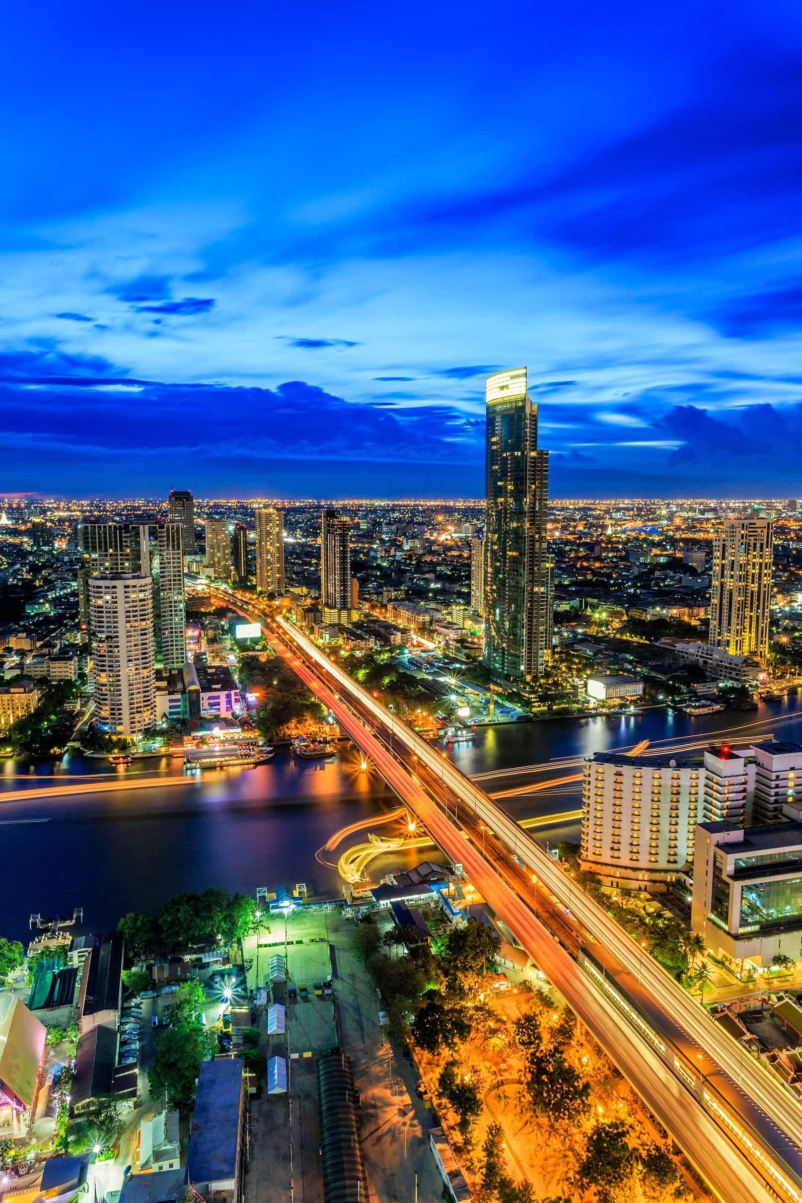 3D Dusk Bright City 1314 Stair Risers Wallpaper AJ Wallpaper