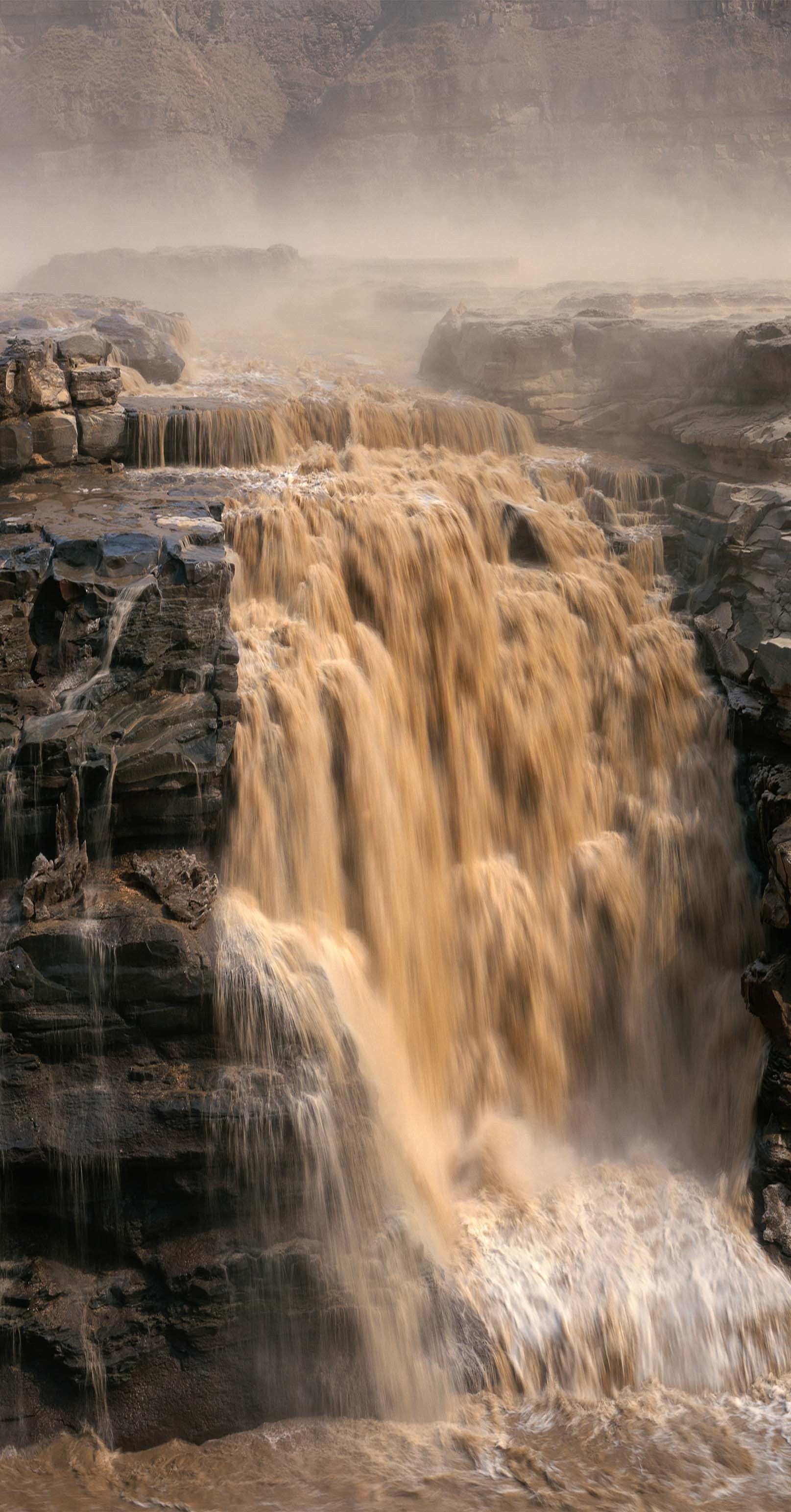 3D Turbid Waterfall 1307 Stair Risers Wallpaper AJ Wallpaper