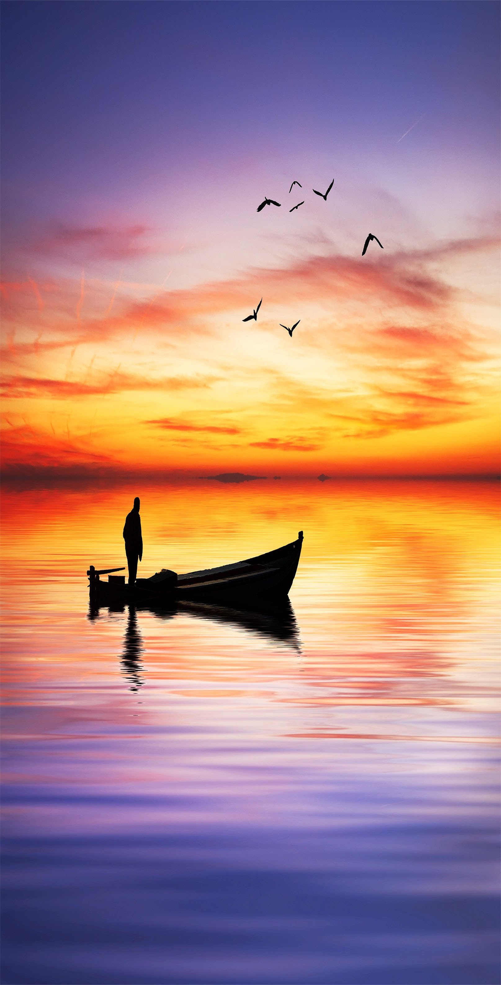 3D Sea Sunset Sailing Boat 1462 Stair Risers Wallpaper AJ Wallpaper