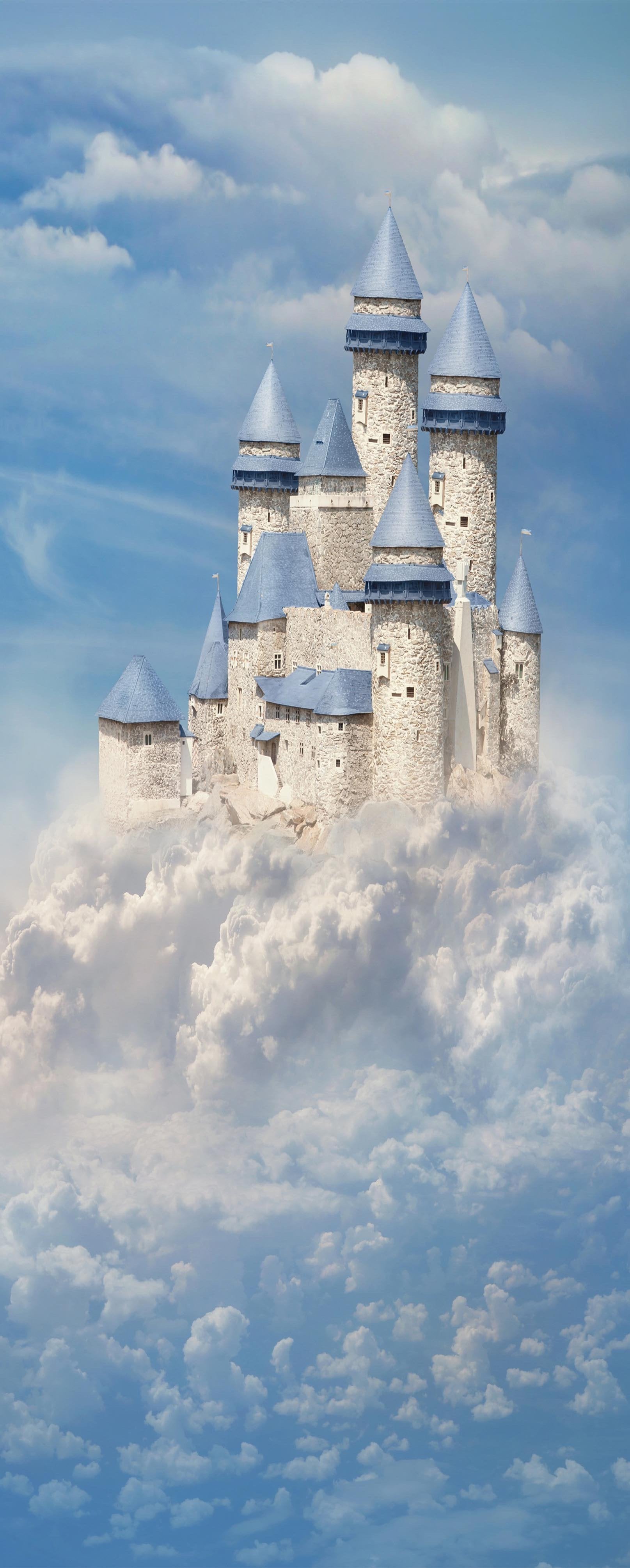 3D Pretty Sky Castle 1599 Stair Risers Wallpaper AJ Wallpaper