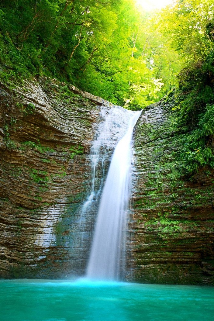 3D Falling Stream 410 Stair Risers Wallpaper AJ Wallpaper