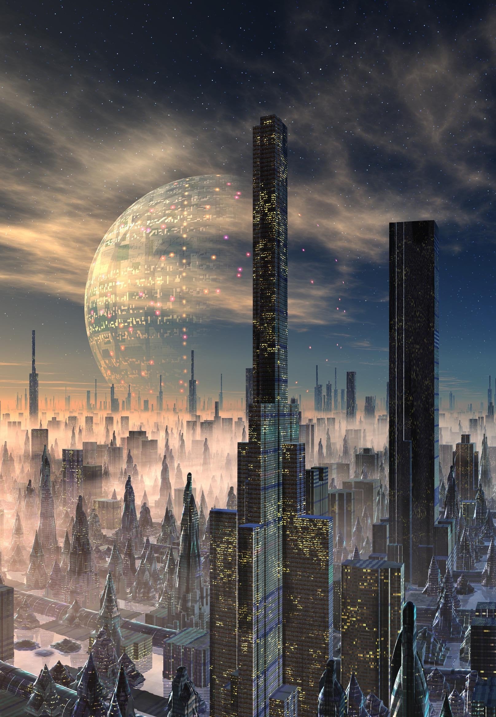 3D Exoplanet Buildings 1575 Stair Risers Wallpaper AJ Wallpaper