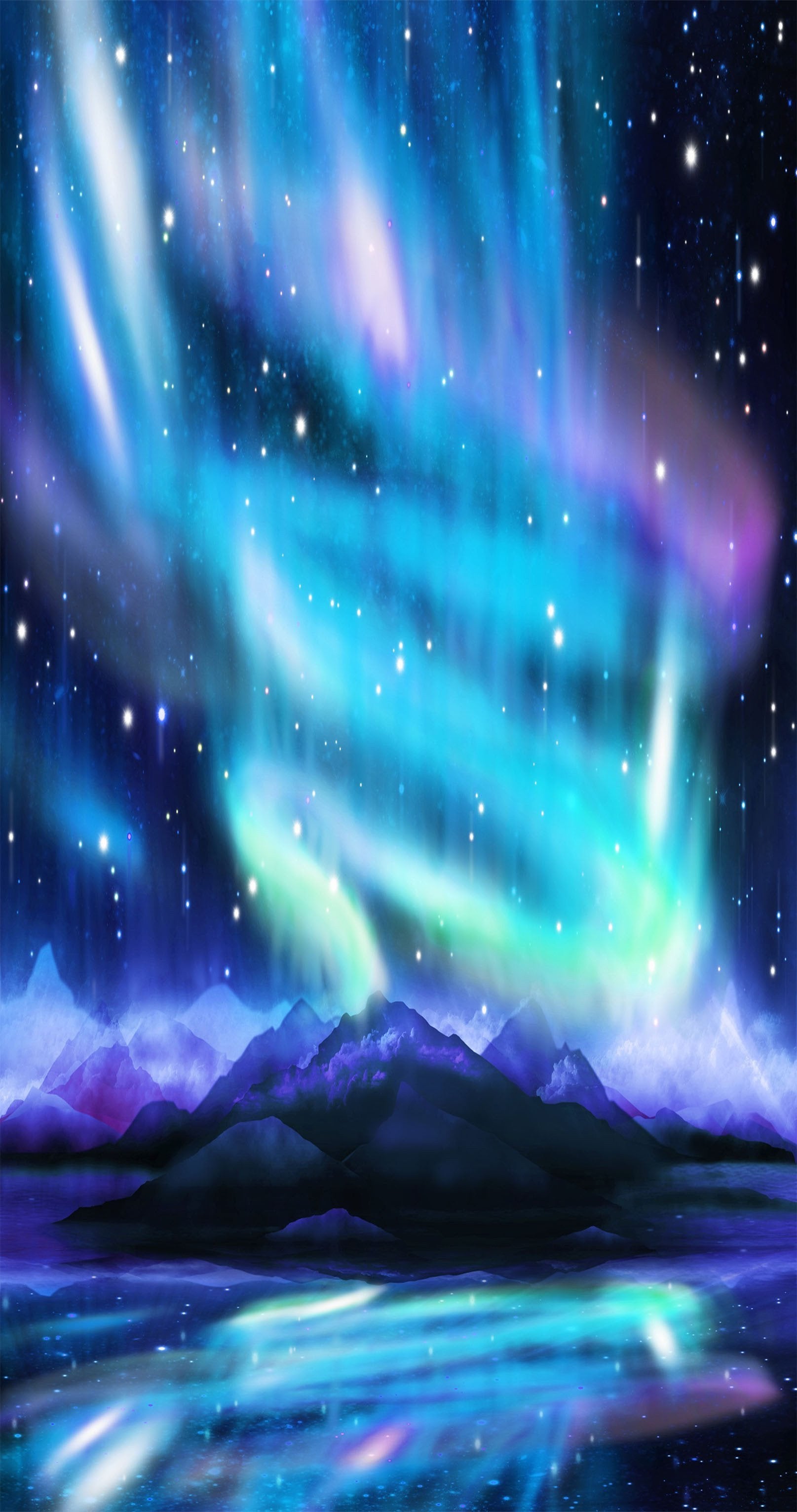 3D Beautiful Aurora 1546 Stair Risers Wallpaper AJ Wallpaper