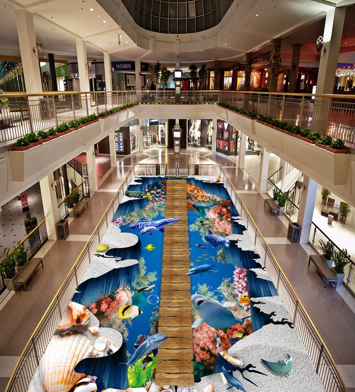 3D Ocean Wooden Bridge 592 Floor Mural Wallpaper Murals Rug & Mat Print Epoxy waterproof bath floor