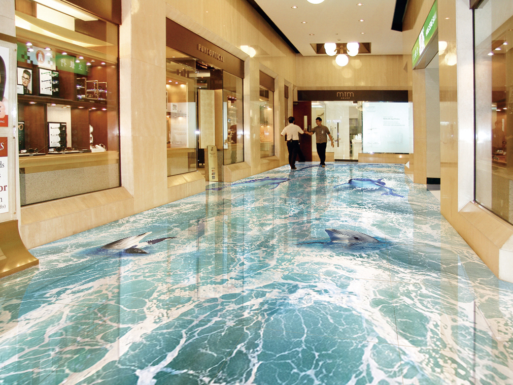 3D Churning Fish 566 Floor Mural Wallpaper Murals Rug & Mat Print Epoxy waterproof bath floor