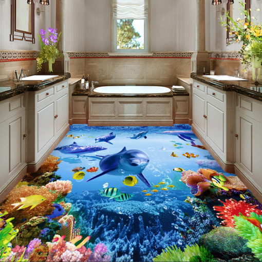 3D Beautiful Ocean World Floor Mural Wallpaper AJ Wallpaper 2