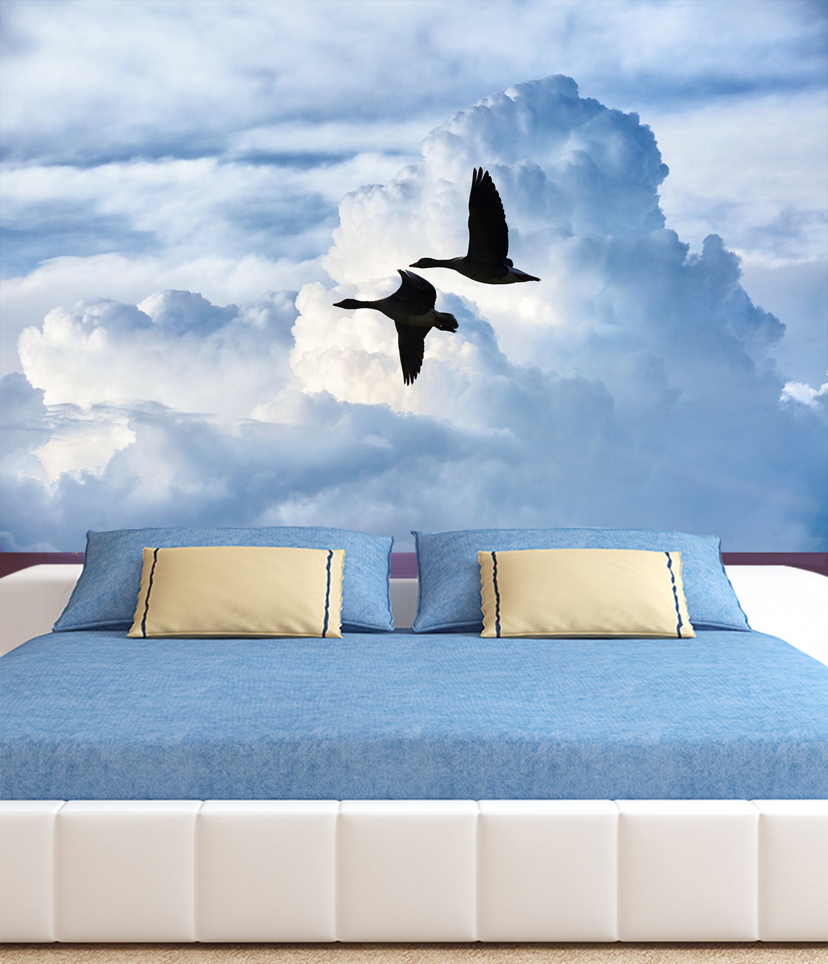 3D Cloud Geese 153 Wall Murals
