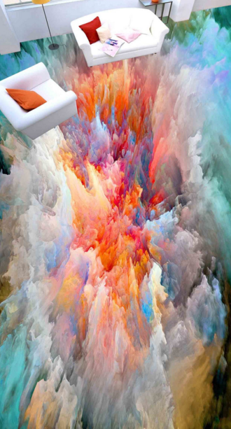 3D Colorful 007 Floor Mural Wallpaper AJ Wallpaper 2