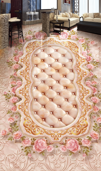 3D Flowers Turui 036 Floor Mural Wallpaper AJ Wallpaper 2