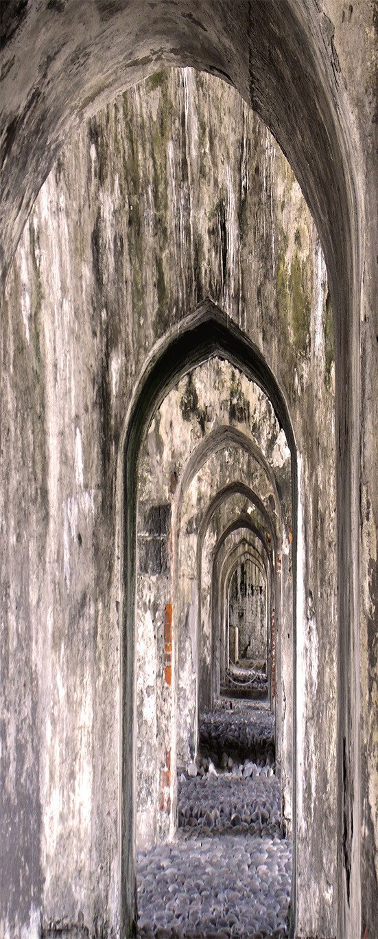 3D rock archway avenue door mural Wallpaper AJ Wallpaper