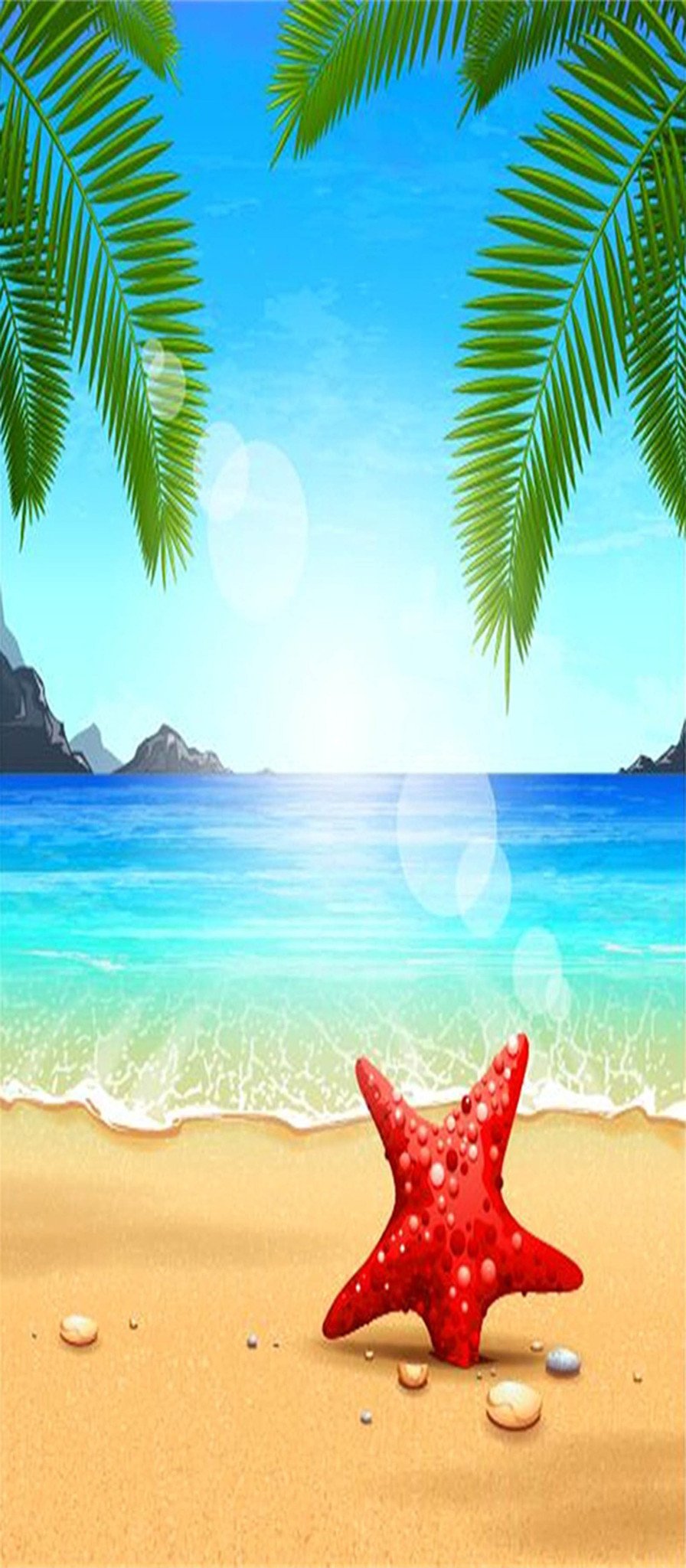 3D Beach Starfish 51 Door Mural Wallpaper AJ Wallpaper