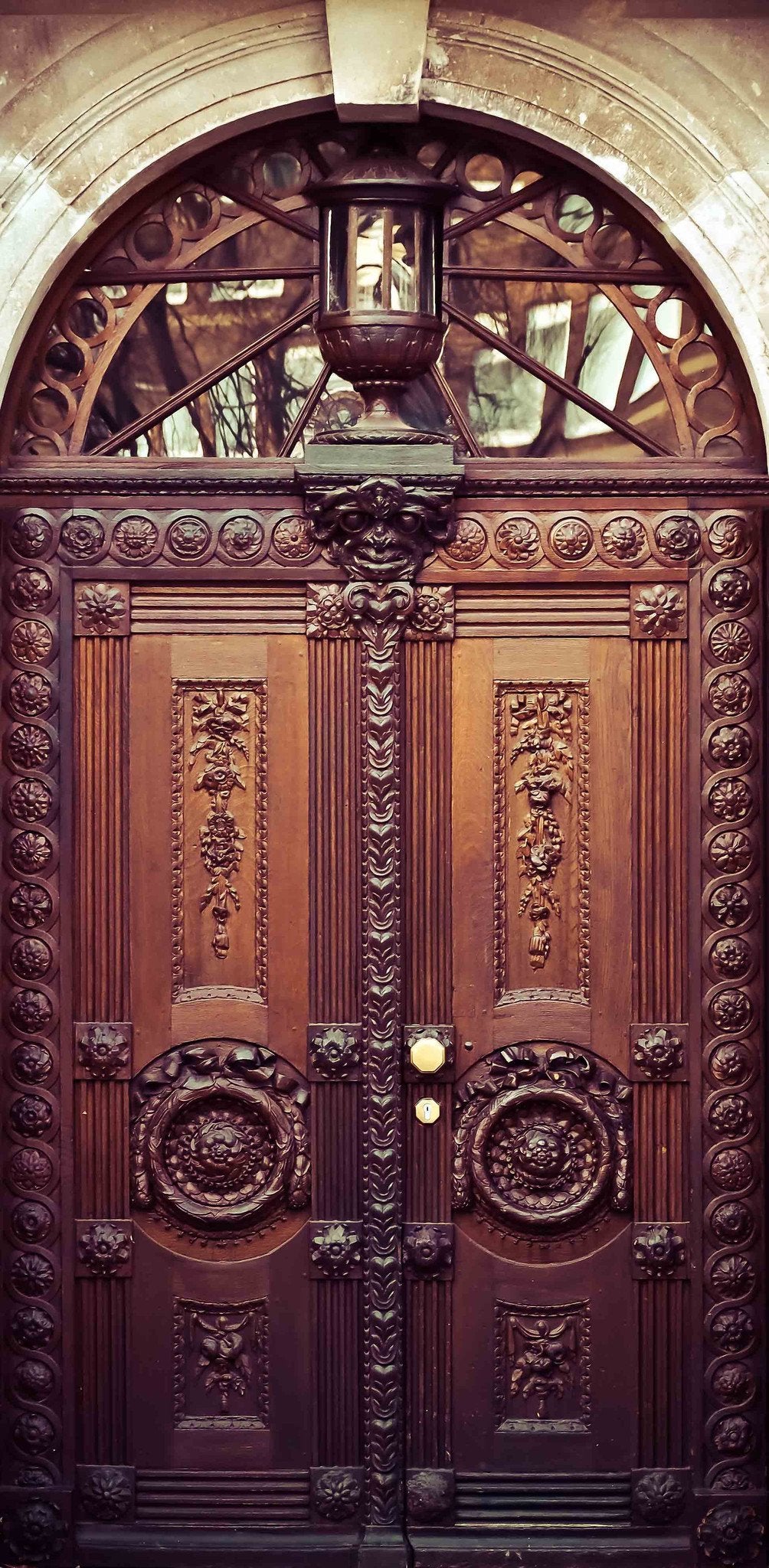 3D Wood Gate Carvings 20 Door Mural Wallpaper AJ Wallpaper