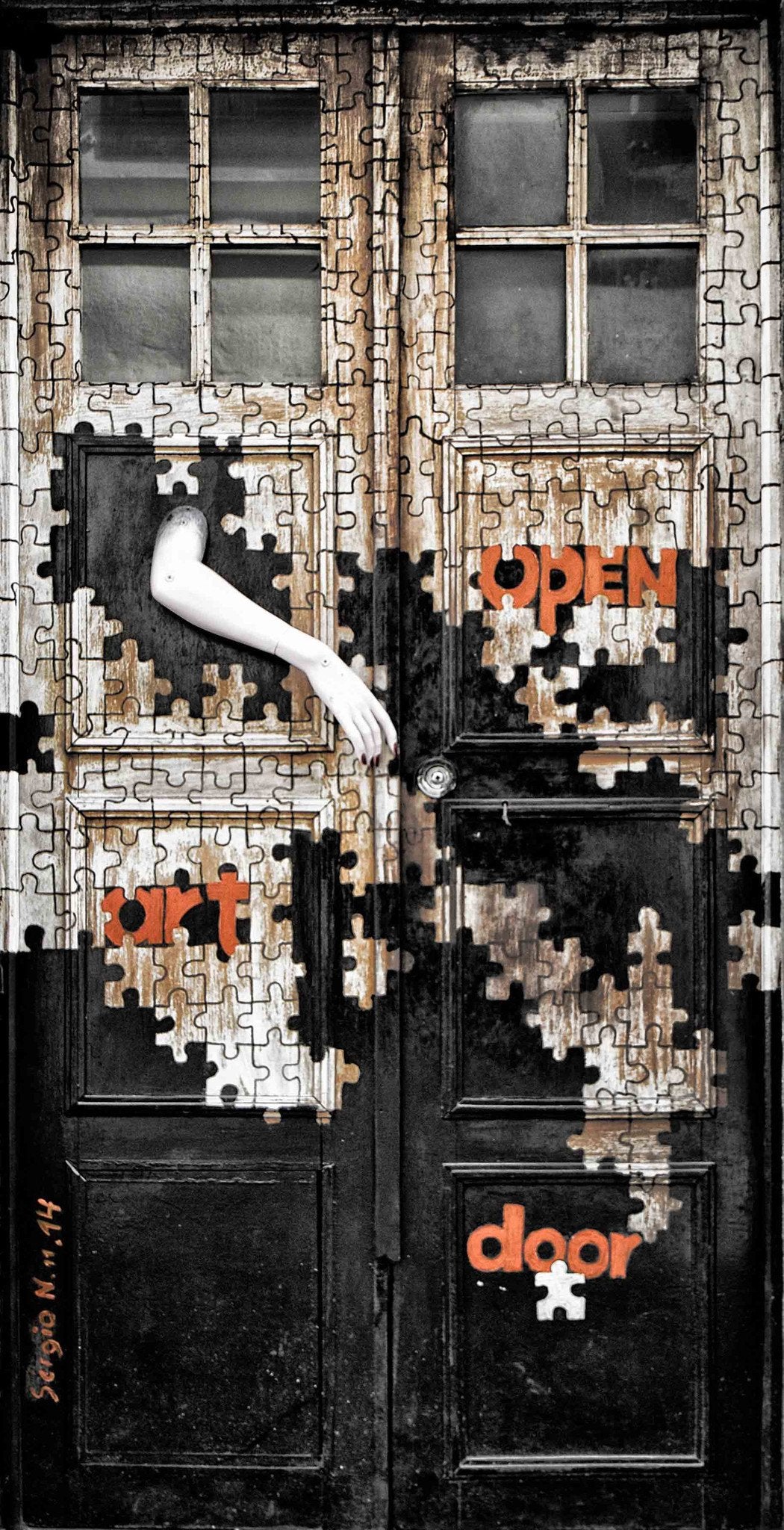 3D Gate Puzzle Pattern 06 Door Mural Wallpaper AJ Wallpaper