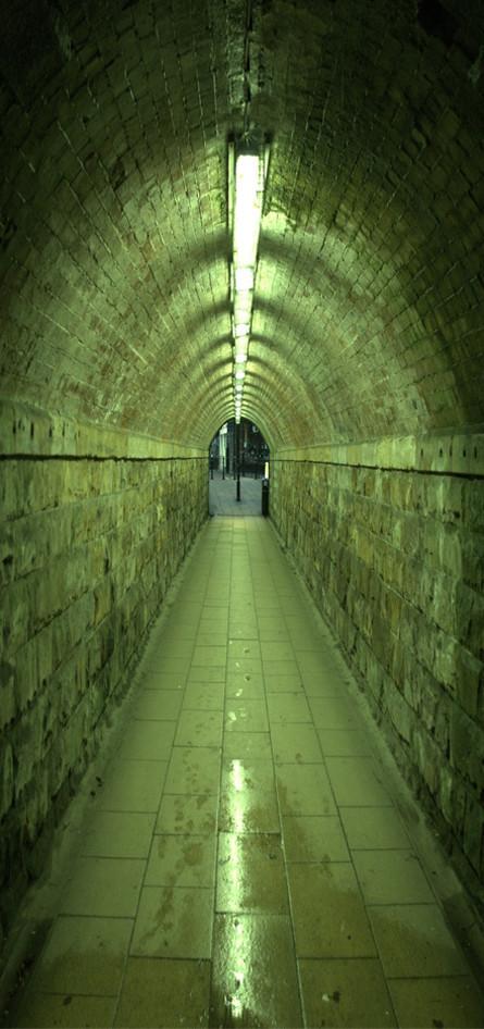 3D tunnel hole lighting door mural Wallpaper AJ Wallpaper